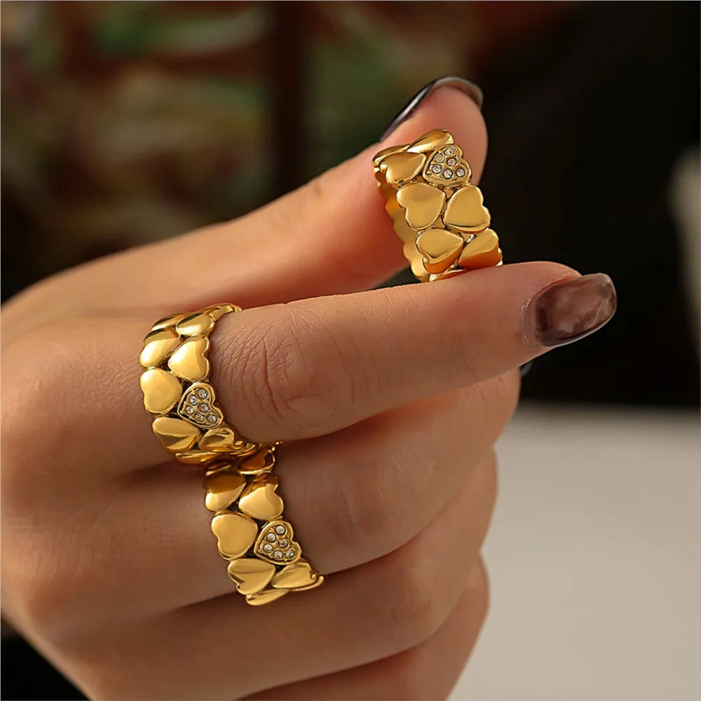 Lucia Gole Multi Heart Ring