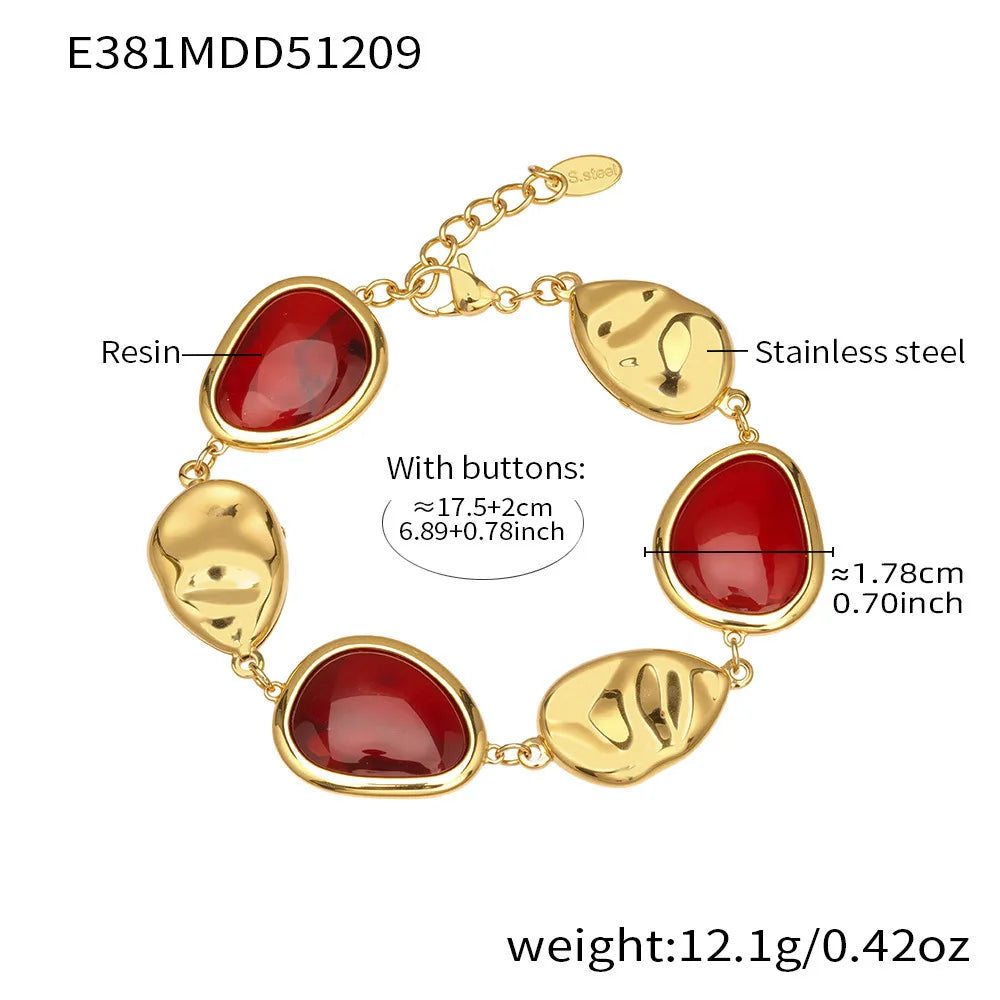 Lucia Gole - Multi-color Resin Beads Chain Bracelet