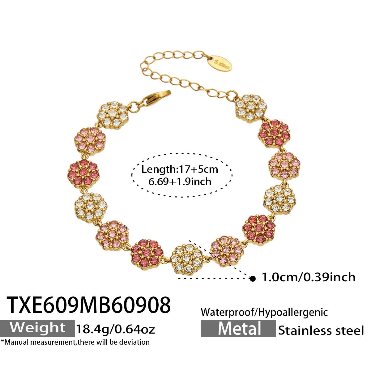Lucia Gole Multicolour Crystal Flower Jewellery Set
