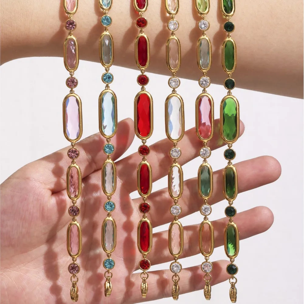 Lucia Gole - Multi-Color Faceted Czech Crystal Glass Bracelet