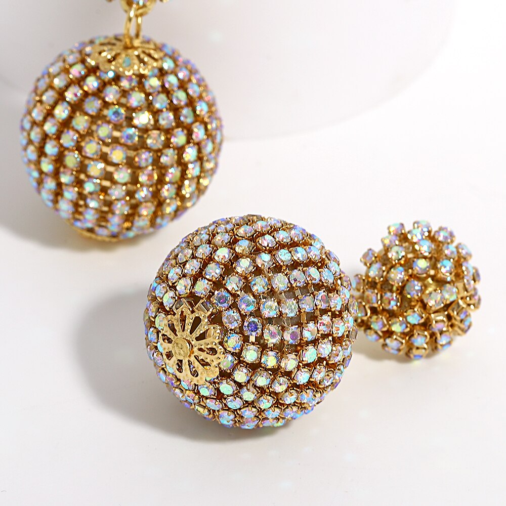 Lucia Gole New Crystal Ball Drop Earrings - Women's Luxury Geometric Rhinestone Earrings - Lucia Gole