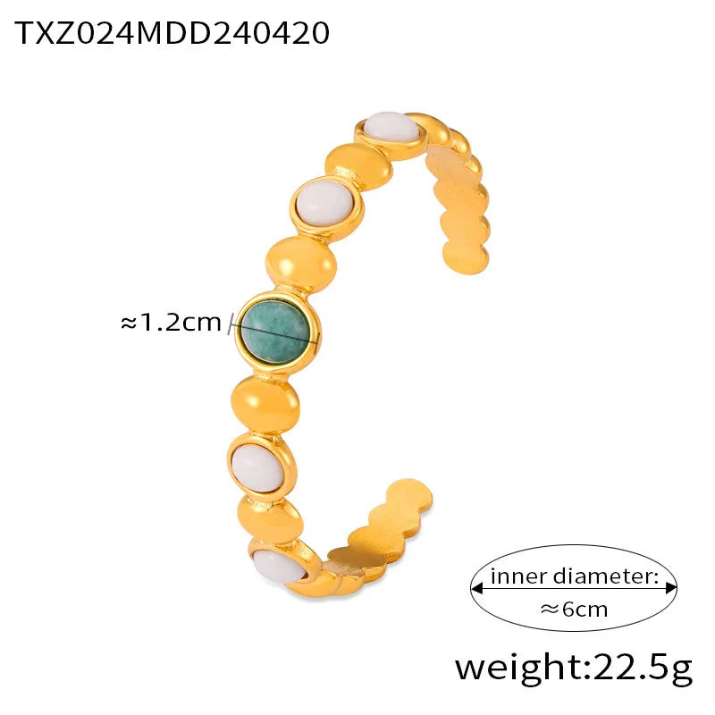 Lucia Gole Stainless Steel Bangle Set – Gold Plated, Waterproof & Tarnish-Resistant