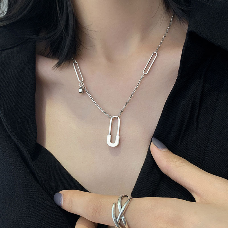 Lucia Gole Silver Paper Clip Necklace - Lucia Gole