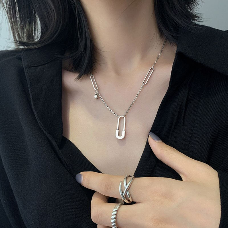 Lucia Gole Silver Paper Clip Necklace - Lucia Gole