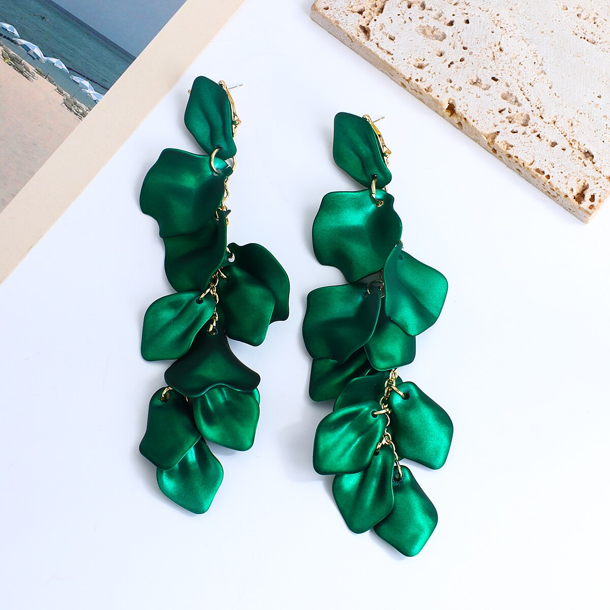 Lucia Gole Green Acrylic Crystal Earrings - Lucia Gole