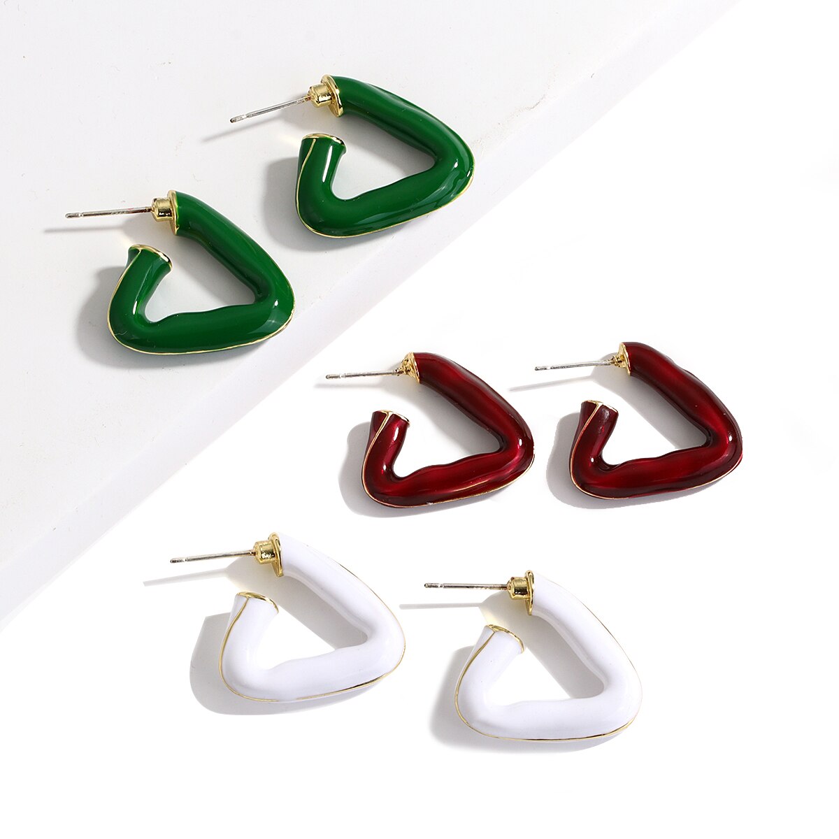 Lucia Gole Triangle Geometric Hoop Earrings - Lucia Gole