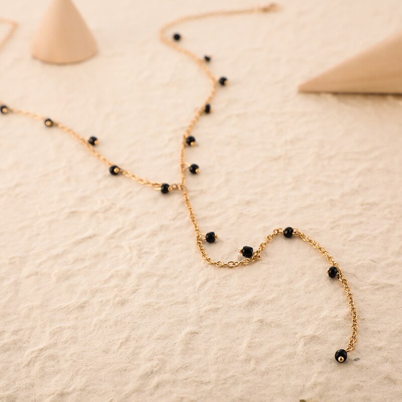 Lucia Gole Long Black Bead Necklace - Lucia Gole