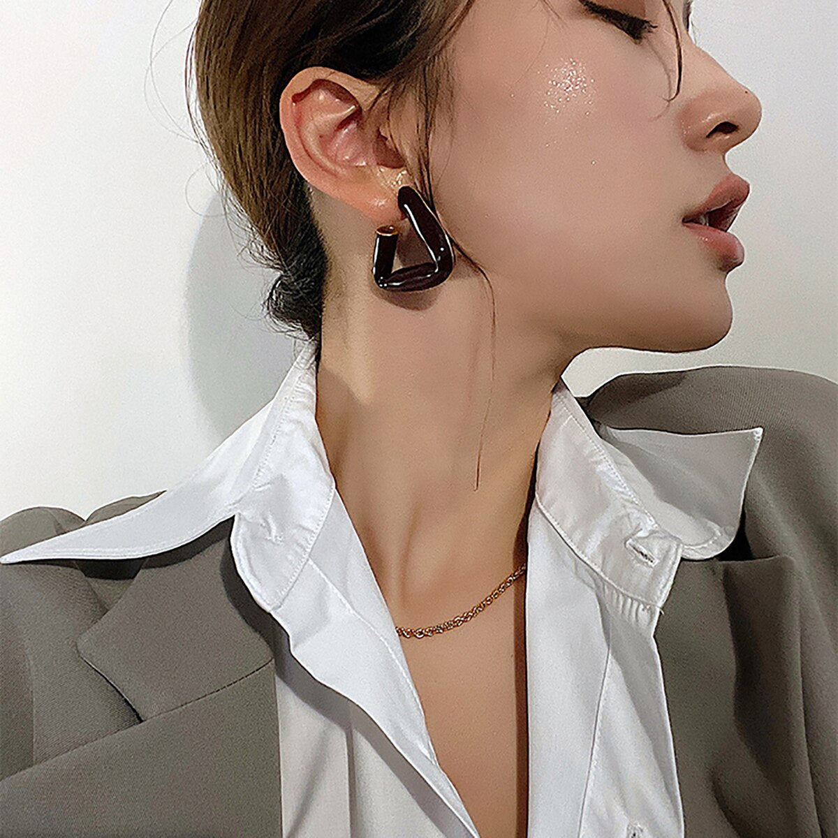 Lucia Gole Triangle Geometric Hoop Earrings - Lucia Gole