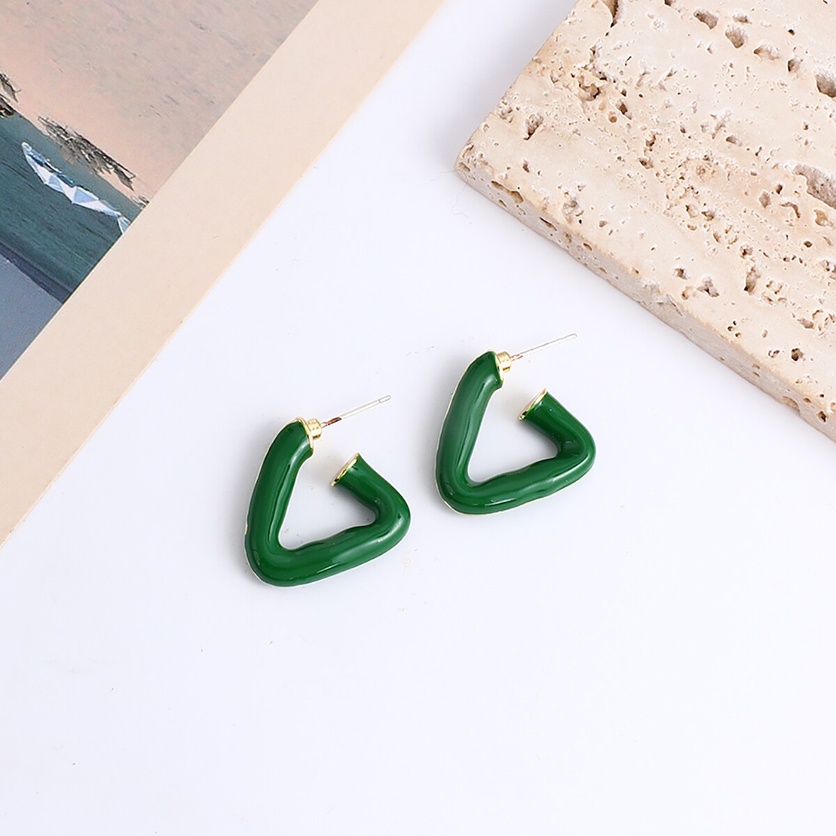 Lucia Gole Green Acrylic Crystal Earrings - Lucia Gole