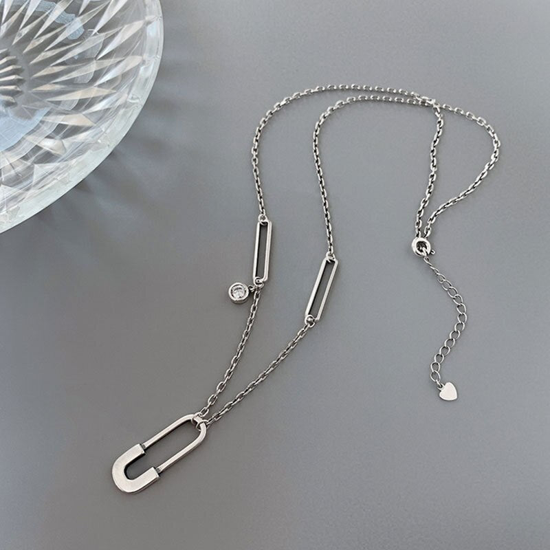 Lucia Gole Silver Paper Clip Necklace - Lucia Gole