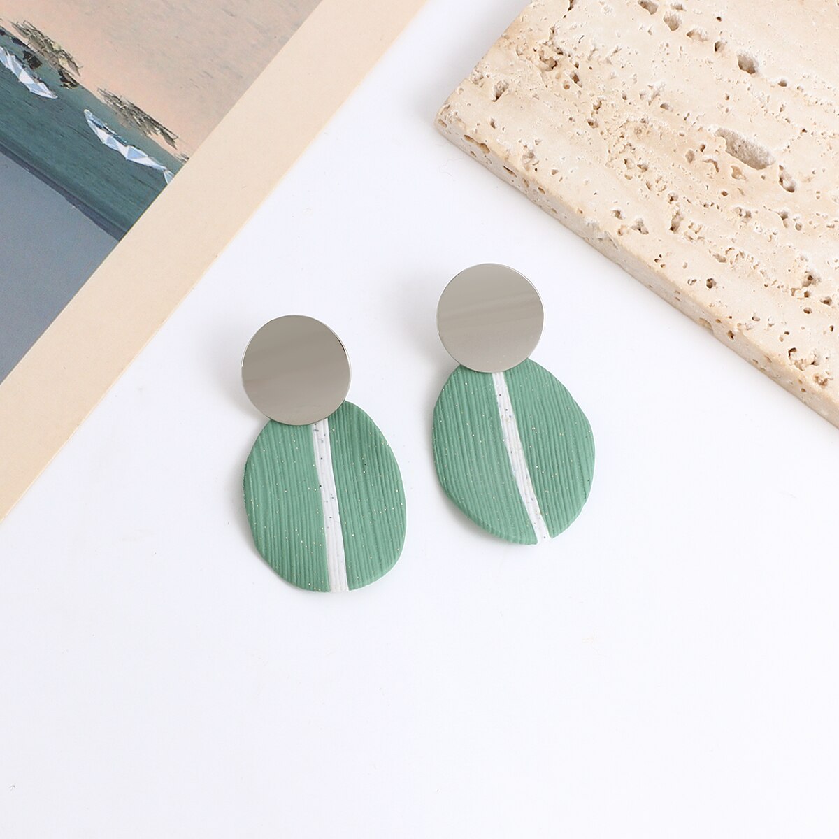 Lucia Gole Green Acrylic Crystal Earrings - Lucia Gole