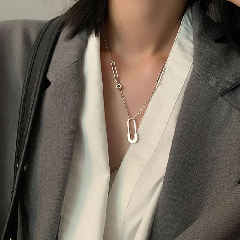 Lucia Gole Silver Paper Clip Necklace - Lucia Gole