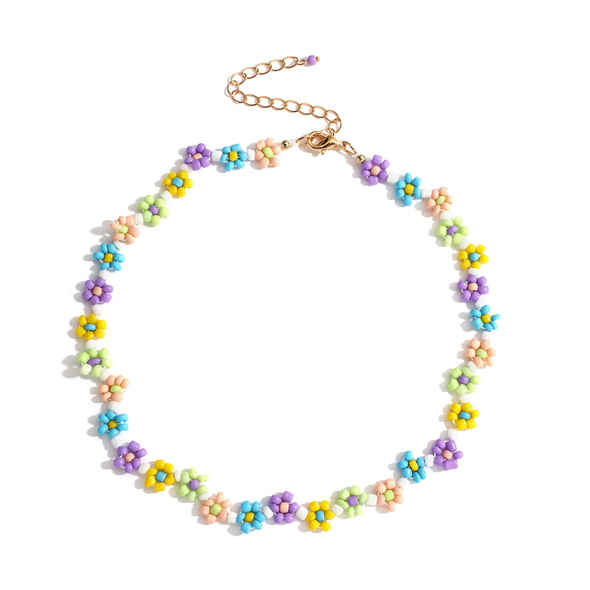 Lucia Gole Colorful Little Daisy Flower Beaded Necklace - Lucia Gole