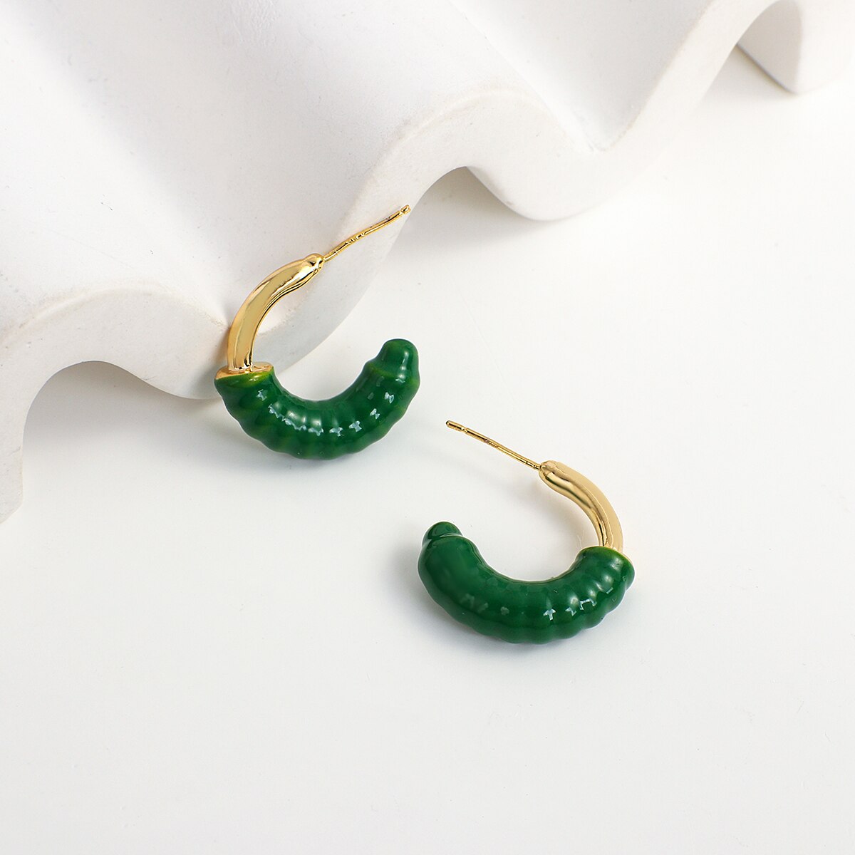 Lucia Gole Green Acrylic Crystal Earrings - Lucia Gole