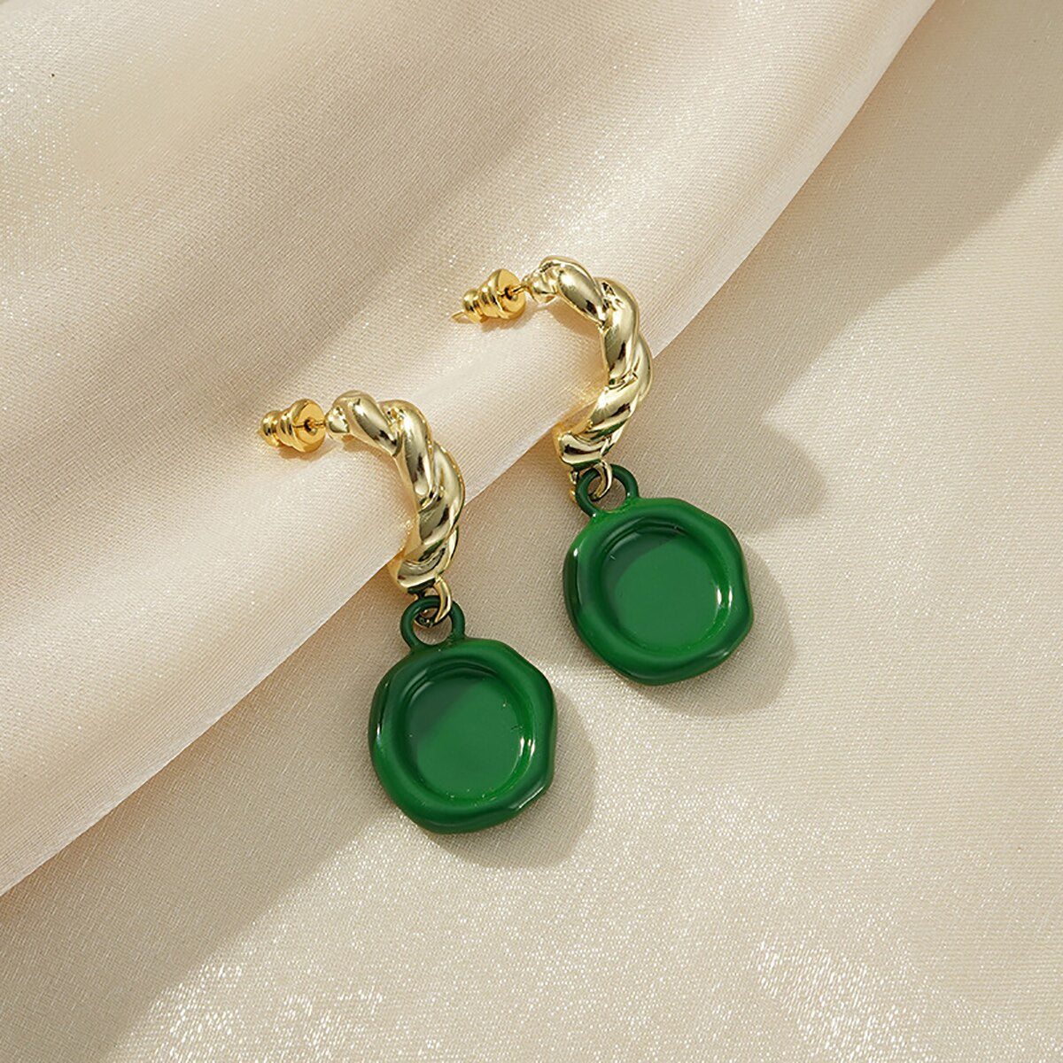 Lucia Gole Green Acrylic Crystal Earrings - Lucia Gole