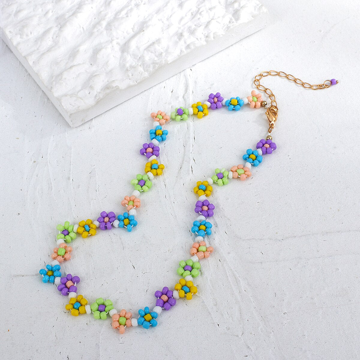 Lucia Gole Colorful Little Daisy Flower Beaded Necklace - Lucia Gole