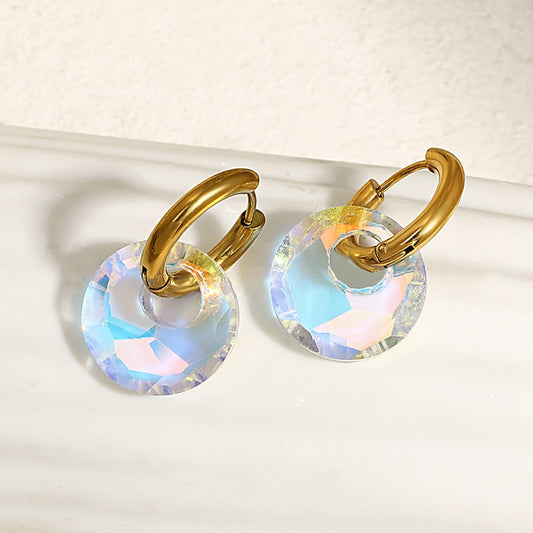 Lucia Gole Trendy Transparent Colorful Round Hoop Earrings - Lucia Gole