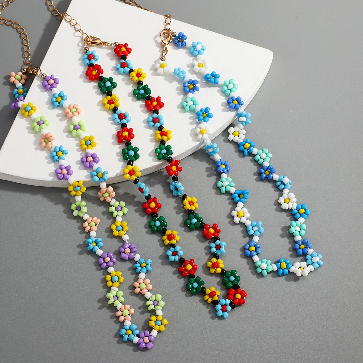 Lucia Gole Colorful Little Daisy Flower Beaded Necklace - Lucia Gole