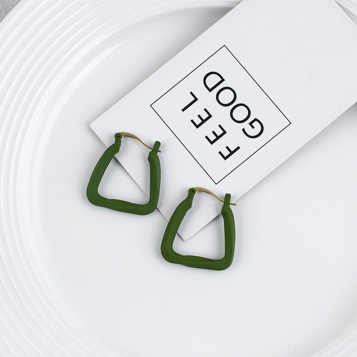 Lucia Gole Green Acrylic Crystal Earrings - Lucia Gole